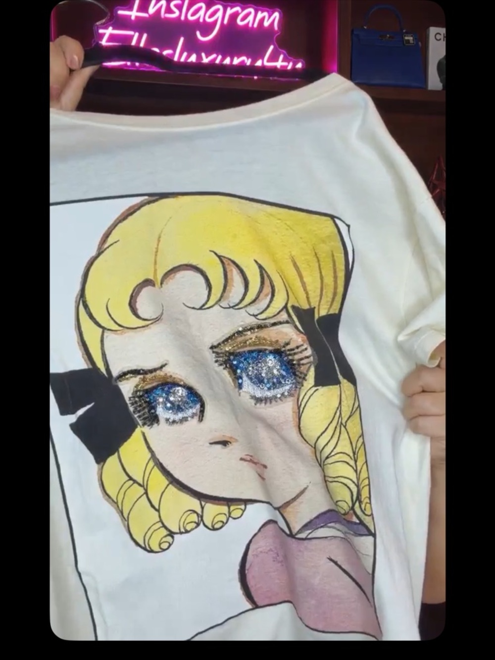 Authentic Gucci anime girl blonde girl with sequin eyes - Picture 2 of 7